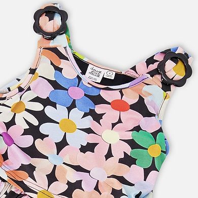 Big Kids Girl Dress Printed Flowers