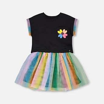Big Kids Girl Organic Cotton and Mesh Dress