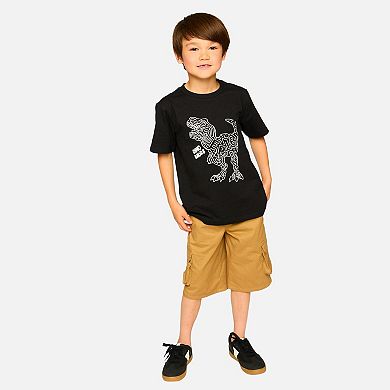 Big Kids Boy Stretch Twill Bermuda with Cargo Pockets
