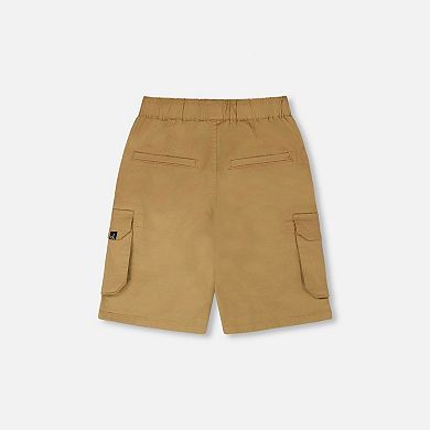 Big Kids Boy Stretch Twill Bermuda with Cargo Pockets