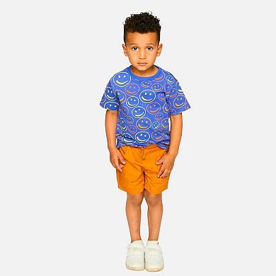 Big Kids Boy Parachute Patch Pocket Drawstring Shorts