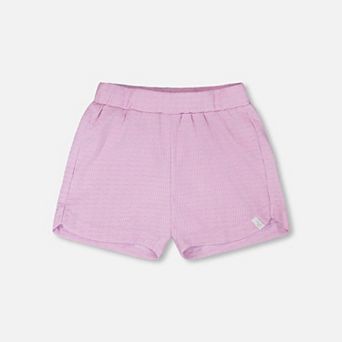 Little Kids Girl Elastic Waist Crinkle Jersey Shorts