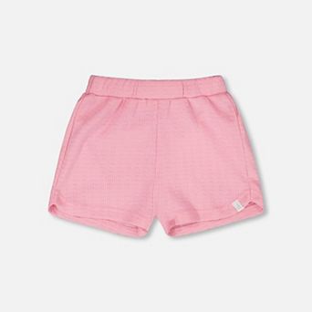 Little Kids Girl Elastic Waist Crinkle Jersey Shorts