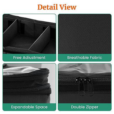 Under Bed Storage with Wheels, Adjustable Storage for Underbed with Lids(2 Pack)