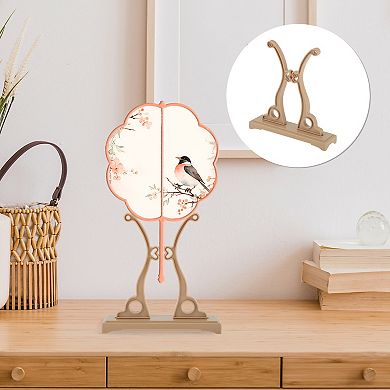 Detachable Round Fan Style Fan Display Stand for Home and Retail Use 1Pc