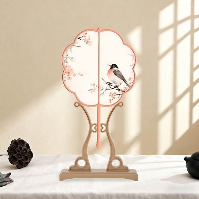 Detachable Round Fan Style Fan Display Stand for Home and Retail Use 1Pc