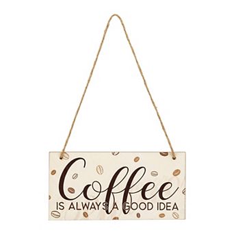 Coffee Bar Sign for Station Decor Rustic Wood Hanging Plaque for Coffee Nook Small Kitchen Wall Art