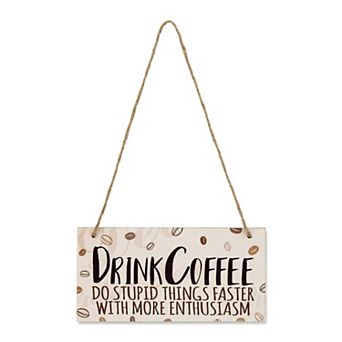 Coffee Bar Sign for Station Decor Rustic Wood Hanging Plaque for Coffee Nook Small Kitchen Wall Art