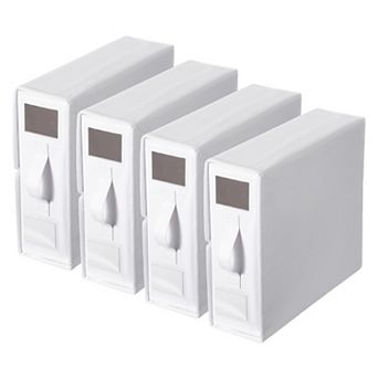 4 Pack Bed Sheet Organizers and Storage, Foldable Bedding Duvet Cover Under Bed Storage with Handle