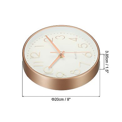 1Pc Round Wall Clock, Battery Operated Silent