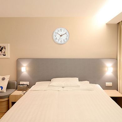 1Pc Round Wall Clock, Battery Operated Silent