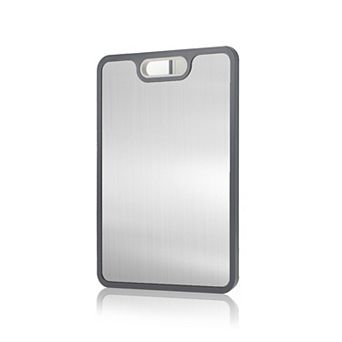 1 pc Double-Sided Pure Titanium Cutting Board 12"L x 8.3"W x 0.47"H Gray Beige