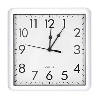 9x9 inch 1 pc Wall Clock, Quartz Battery Operated Silent Square
