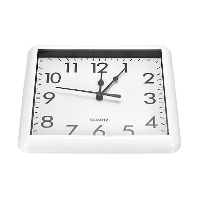 9x9 inch 1Pc Wall Clock, Quartz Battery Operated Silent Square