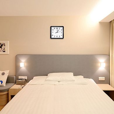 9x9 inch 1Pc Wall Clock, Quartz Battery Operated Silent Square