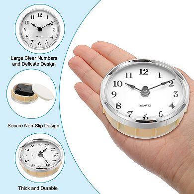 2 Pcs Quartz Clock Inserts, Round Quartz