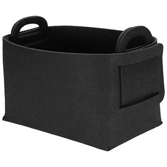 1 pc Felt Storage Bin, Storage Box with Handles Collapsible Organizer Baskets