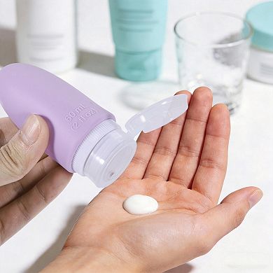 4 Pcs Refillable Silicone Travel Container Set