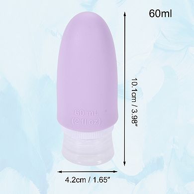 4 Pcs Refillable Silicone Travel Container Set