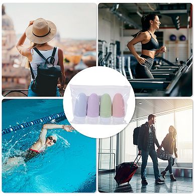 4 Pcs Refillable Silicone Travel Container Set