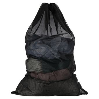 23.6 x 35.4 Inch 1 pc Laundry Bag, Large Drawstring Net Laundry Bag, Black