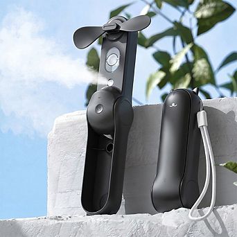 Misting Fan Portable Rechargeable, Mini Spray Water Mist, Handheld Fold Fans Kids Women Portable Fan