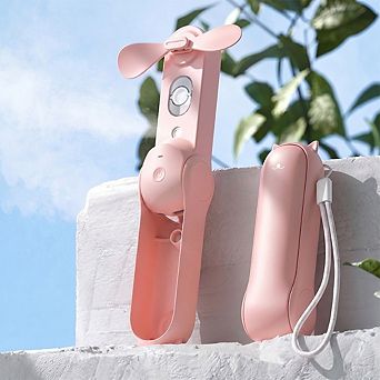 Misting Fan Portable Rechargeable, Mini Spray Water Mist, Handheld Fold Fans Kids Women Portable Fan