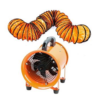 8 inch portable industrial blower fan with 25 foot flexible duct 3150 RPM 1 pc