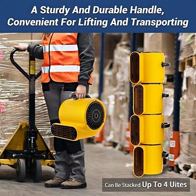 Industrial Floor Dryer Air Mover 1 Piece 1200 CFM 3 Speed 5 Angle 15FT Cord Stackable
