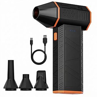 Electric Air Duster 110000RPM 3 Speed Mini Blower with 4 Nozzles Fast Charging 1 pc