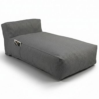 Evita 70.9"Outdoor Waterproof Chaise Lounge, Olefin Fabric Patio Poolside Bean Bag Bed