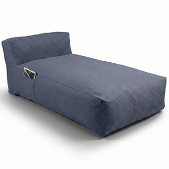 Evita 70.9"Outdoor Waterproof Chaise Lounge, Olefin Fabric Patio Poolside Bean Bag Bed