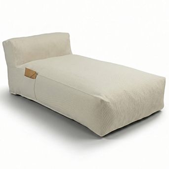 Evita 70.9"Outdoor Waterproof Chaise Lounge, Olefin Fabric Patio Poolside Bean Bag Bed
