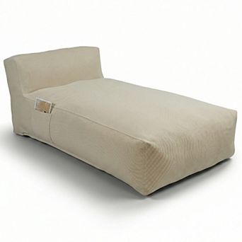 Evita 70.9"Outdoor Waterproof Chaise Lounge, Olefin Fabric Patio Poolside Bean Bag Bed