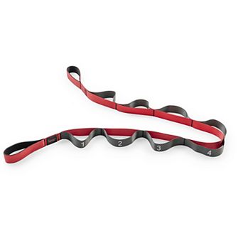 Sunny Health & Fitness Premium Yoga Stretch Strap with 8 Individual Loops for Flexibility & Mobility