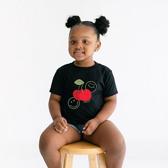 SmileyWorld Cherry Bunch - Toddler Short Sleeve Graphic T-Shirt