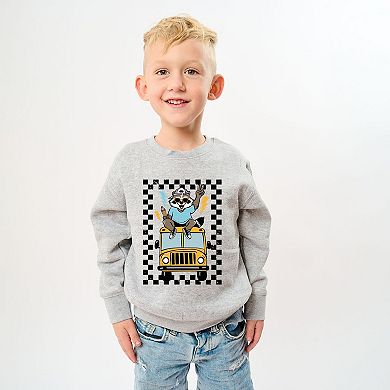 Racoon School Bus Lightning - Youth Graphic Sweatshirt