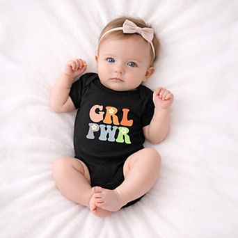 Girl Power Flowers - Infant Short Sleeve Graphic Bodysuit