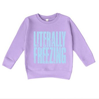 Literally Freezing Block Distressed - Toddler Graphic Sweatshirt