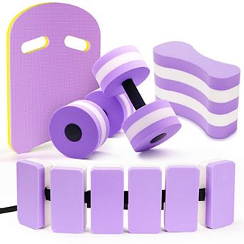 5 pc Water Aerobics Set Foam Dumbbell Kickboard Pull Buoy Pool Fitness Equipment
