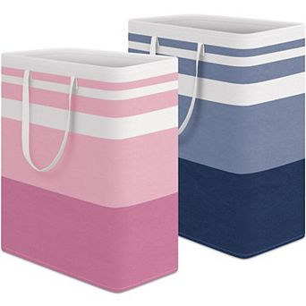 Collapsible Freestanding Laundry Hamper Waterproof Extended Handles For Dorm Family