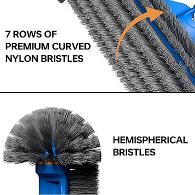 Pool Cleaning Kit Skimmer Net Round Brush Adjustable Aluminum Pole