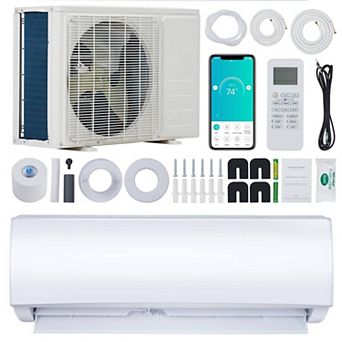 9000 BTU Mini Split AC Heater 19 SEER2 WiFi Alexa Self Clean 550 Sq Ft