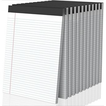 8.5x11 Narrow Ruled Legal Pads 12 Pack 50 Sheet Perforated Writing Notebooks For Office School Home