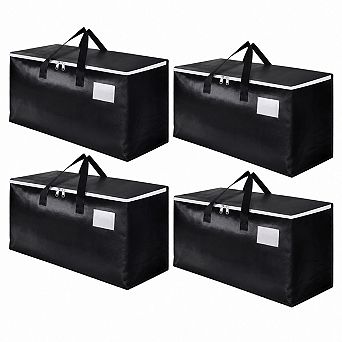 Extra Large Reusable Moving Bags With Zipper Carrying Handles Tag Pocket For Storage Camping Travel