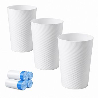 Plastic Small Waste Basket Versatile Storage Planter For Bathroom Kitchen Office Dorm