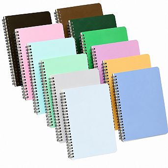 12 Pack A5 Spiral Lined Notebooks Bulk 12 Colors Wide Ruled Journals For Home Office School Gift