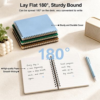 12 Pack A5 Spiral Lined Notebooks Bulk 12 Colors Wide Ruled Journals For Home Office School Gift