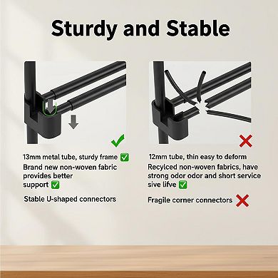 3 Tier Shoe Rack Organizer with 5 Hooks Stackable Free Standing for Closet Entryway Dorm