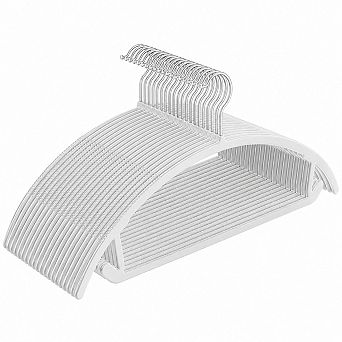 50 Pack No Shoulder Bump Plastic Hangers Non Slip Space Saving Heavy Duty
